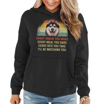 Every Snack You Make Husky Dog Mom Dog Dad Retro Women Hoodie - Monsterry CA