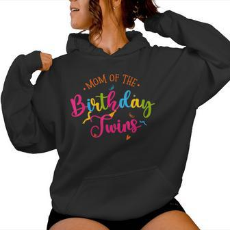 Family With Twins For Mom Of The Birthday Twins Women Hoodie - Thegiftio UK