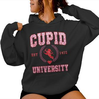 Faux Sequin Cupid University Happy Valentine’S Day Boy Girl Women Hoodie - Monsterry CA