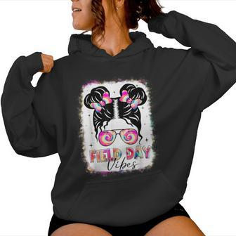Field Day Vibes Messy Bun Field Day 2023 Girls Student Women Hoodie - Monsterry AU