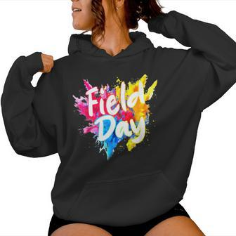 Field Trip Vibes Field Day Fun Day Colorful Teacher Student Women Hoodie - Seseable
