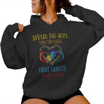 Fight Cancer In All And Every Color Ribbons Flower Heart Women Hoodie - Monsterry CA