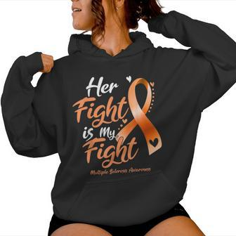 Her Fight My Fight Ms Multiple Sclerosis Awareness Men Women Hoodie - Seseable