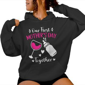 Our First Together Matching First Time Mom Women Hoodie - Seseable