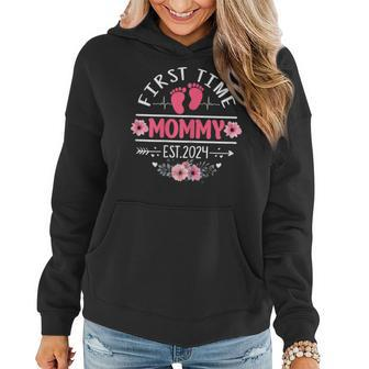 First Time Mommy 2024 Mother's Day Soon To Be Mom Pregnancy Women Hoodie - Monsterry UK