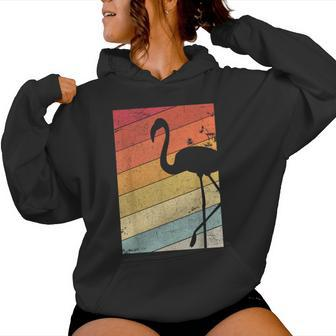 Flamingo Retro Style Women Hoodie - Seseable