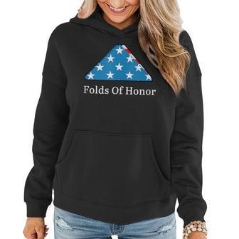 Folds Of Honor Fallen Military First Responders Patriotic Women Hoodie - Monsterry UK