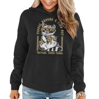 Forage Around & Find Out Tactical Trash Panda Women Hoodie - Seseable