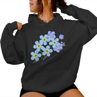 Forget-Me-Not Botanical For Women Women Hoodie - Seseable