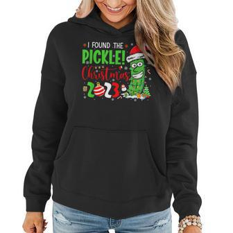I Found The Pickle Christmas 2023 Sarcastic Santa Pickle Women Hoodie - Thegiftio UK