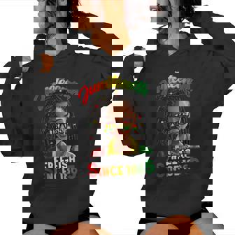 Free-Ish Since 1865 Junenth For Loc'd Hair Women Hoodie - Thegiftio UK