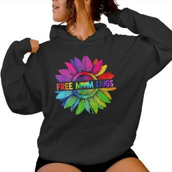 Free Mom Hugs Lgbt Pride Mom Daisy Rainbow Flower Mother Day Women Hoodie - Monsterry DE