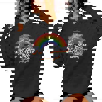 Free Mom Hugs Rainbow Bisexual Lesbian Lgbt Flag Pride Month Women Hoodie - Thegiftio UK