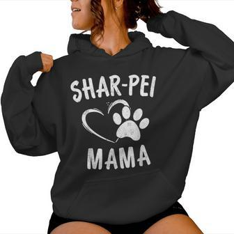 Fun Shar Pei Mama Pet Lover Apparel Dog Shar-Peis Mom Women Hoodie - Monsterry
