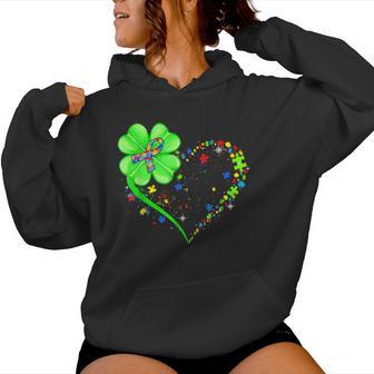 Autism Clover Autism Mom Boy St Patrick's Day Women Hoodie - Monsterry UK