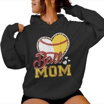 Ball Mom Softball Baseball For Women Hoodie - Monsterry DE