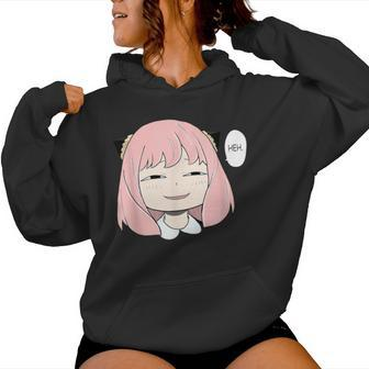 A Cute Girl Emotion Smile Heh For Family Holidays Women Hoodie - Seseable