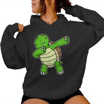Dabbing Turtle Dab Dance Cool Sea Turtle Lover Women Hoodie - Monsterry CA