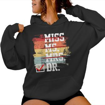 Doctor Graphic Her Female Phd Graduation Women Hoodie - Seseable