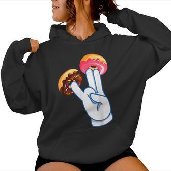 Donut Two In Pink Shocker Sarcastic Doughnut Women Hoodie - Monsterry CA