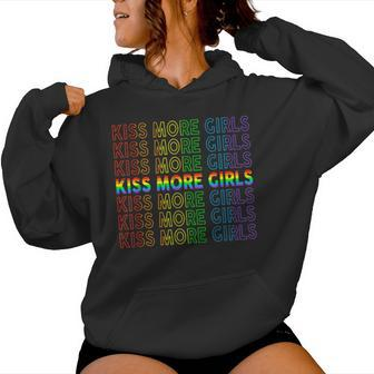 Gay Lesbian Pride Lgbt Kiss More Girls Feminist Pride Women Hoodie - Monsterry UK