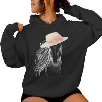 Hat Derby Day 2024 Cute Horse Derby Party 150Th Women Hoodie - Monsterry DE