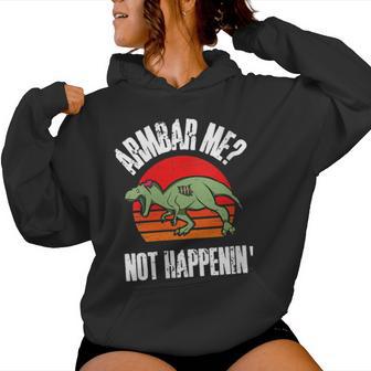 Jiu-Jitsu T Rex Armbar Me Retro Bjj Zombie Dinosaur Women Hoodie - Monsterry UK