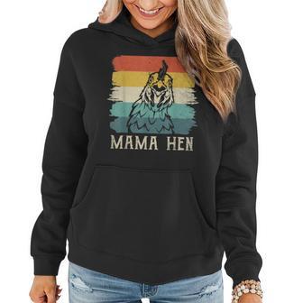 Mama Hen Apparel Vintage Retro Chicken Mom Mother Women Hoodie - Monsterry