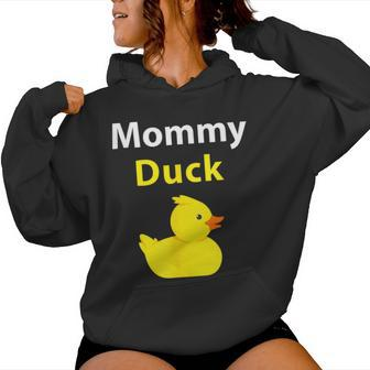 Mommy Duck Rubber Duck Mom Women Hoodie - Monsterry CA