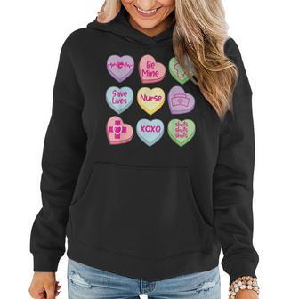 Nurse Conversation Hearts Valentines Day Kid Women Hoodie - Monsterry