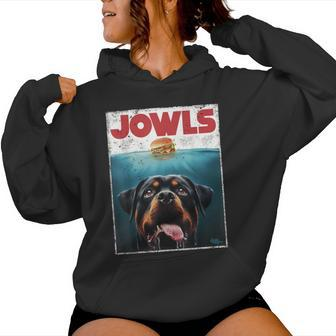 Rottie Rottweiler Jowls Burger Giant Tank Dog Mom Dad Women Hoodie - Monsterry UK