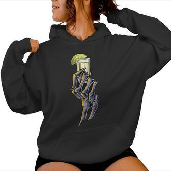Skeleton Hand With Tequila Alcohol Party Women Hoodie - Thegiftio UK