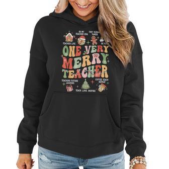 Xmas Holiday Very Merry Teacher Women Hoodie - Monsterry UK