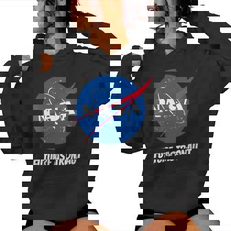 Futuro Astronauta De La Nasa Cuello Sudadera con capucha para mujer - Regaloses