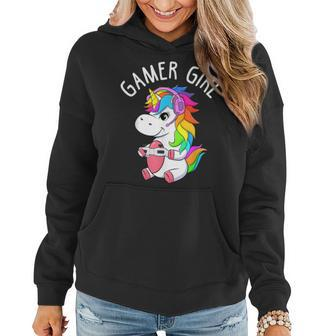 Gamer Girl Gaming Unicorn Cute Video Game Girls Women Hoodie - Thegiftio UK