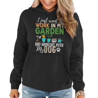 Gardening Dog Lover Gardener Garden Pet Plants Women Hoodie - Seseable