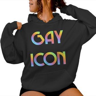 Gay Icon Legend Rainbow Flag Pride Lgbt Meme Queer T-S Women Hoodie - Monsterry UK