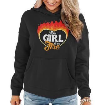 This Girl Is On Fire Heart Emancipation Power Women Hoodie - Monsterry AU