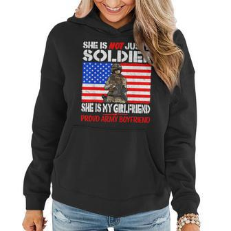 My Girlfriend Is A Soldier Proud Army Boyfriend Women Hoodie - Monsterry DE