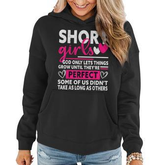 Short Girls God Only Lets Things Grow Short Cute Women Hoodie - Monsterry UK