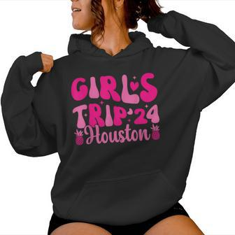 Girls Trip 2024 Houston Weekend Vacation Birthday Women Hoodie | Mazezy