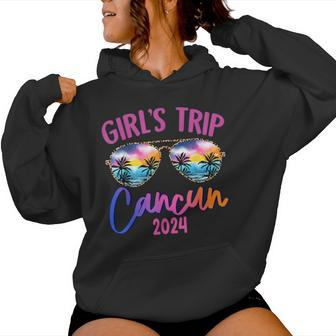 Girls Trip Cancun Mexico 2024 Sunglasses Summer Girlfriend Women Hoodie - Seseable