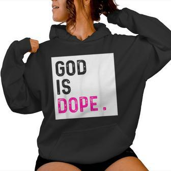 God Is Dope Purple Christian Faith Believe Women Hoodie - Monsterry DE