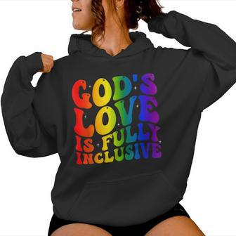 Gods Fully Inclusive Christian Jesus Lgbt Gay Pride Women Hoodie - Seseable
