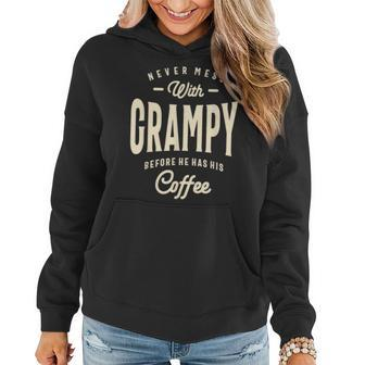 Grampy's Coffee Time Warning Dad Grandpa Women Hoodie - Seseable