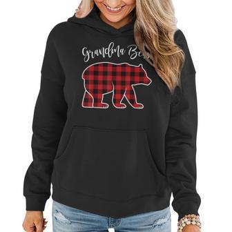 Grandma Bear Pajama Red Buffalo Xmas Family Christmas Women Hoodie - Monsterry UK