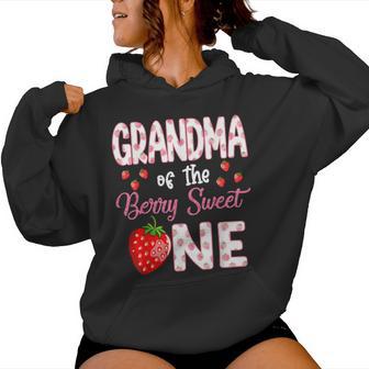 Grandma Of The Berry Sweet One Strawberry First Birthday Women Hoodie - Thegiftio UK