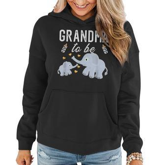 Grandma To Be Elephant Baby Shower Grandma Cute Women Hoodie - Monsterry