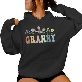 Granny Wildflower Floral Granny Women Hoodie | Mazezy