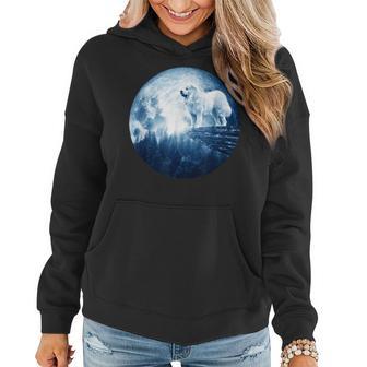 Great Pyrenees Dog Moon Dog Mom Dad Dog Lovers Women Hoodie - Thegiftio UK